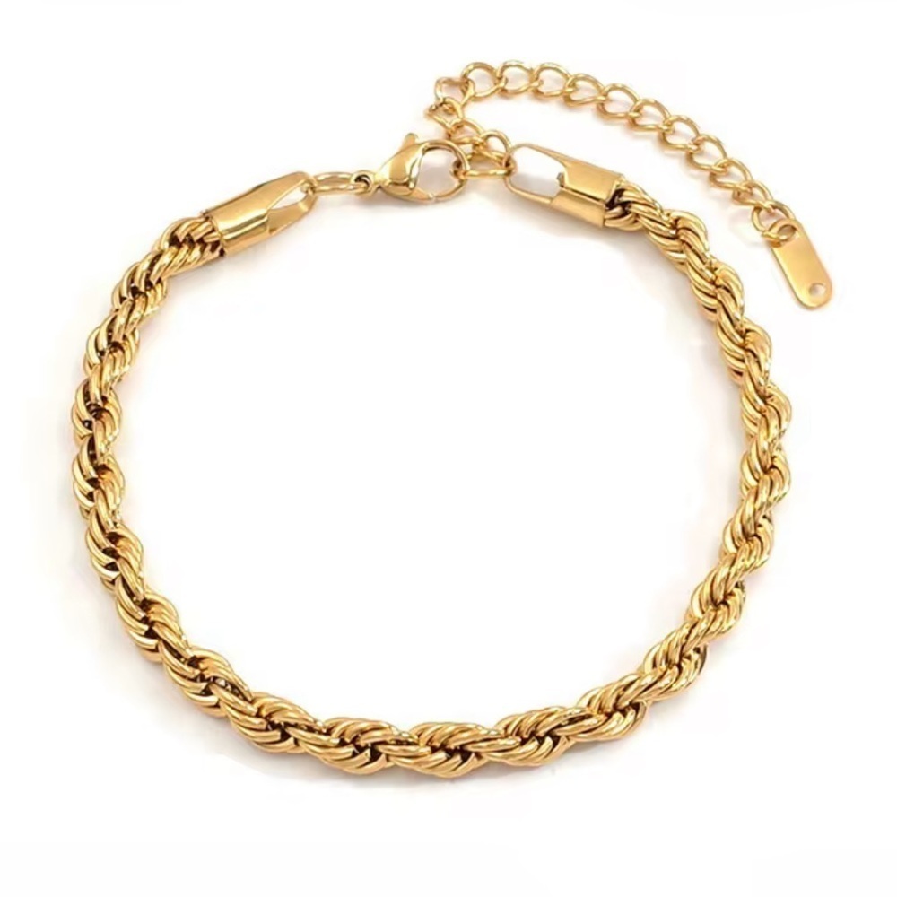 Twisted Gold Chain Bracelet